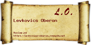 Levkovics Oberon névjegykártya