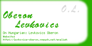 oberon levkovics business card